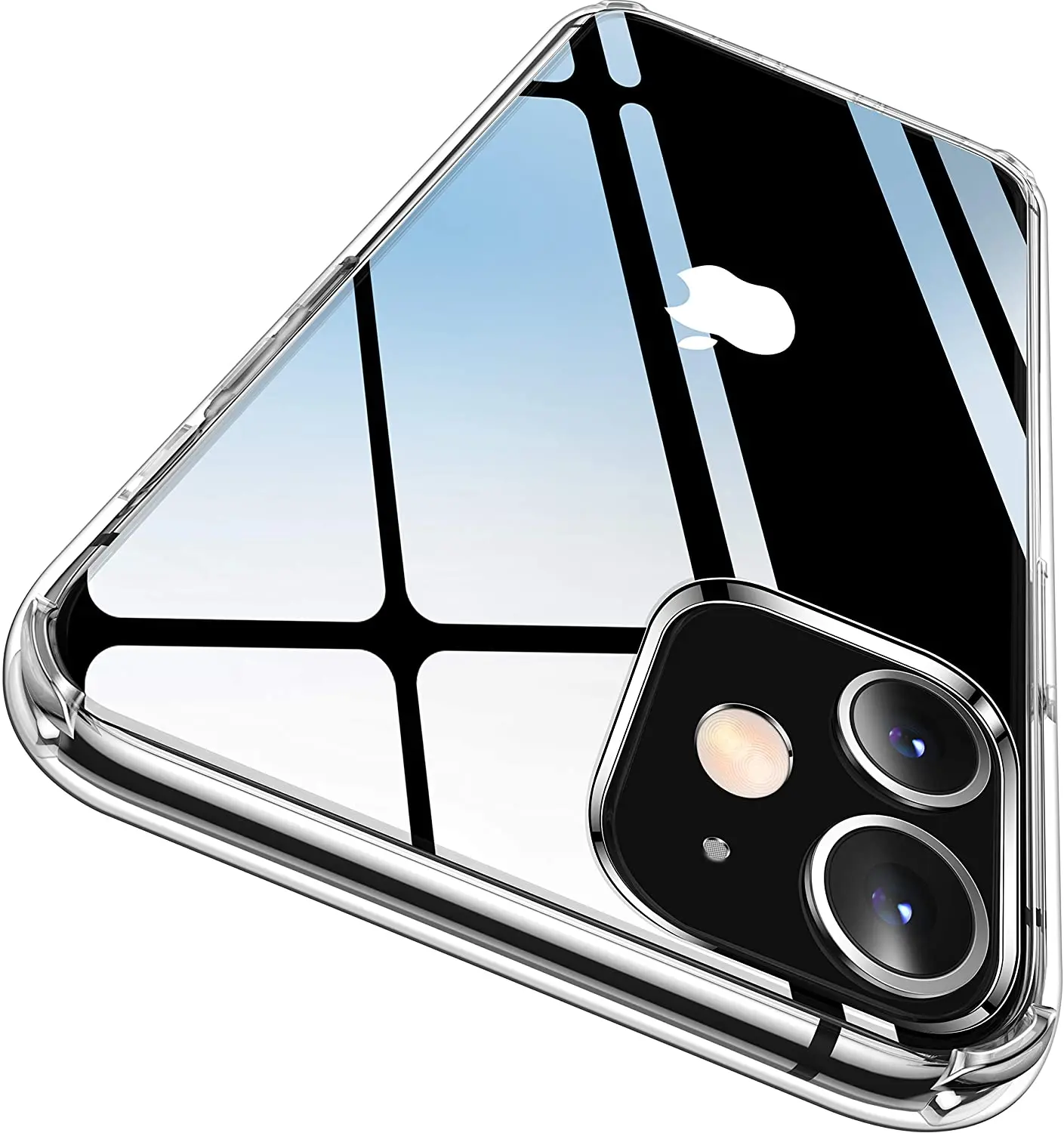 

Прозрачный ударопрочный чехол CASEKOO с блестками, разработанный для iPhone 11
