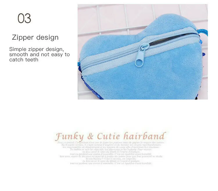 Новинка 2020 Женский двусторонний Кошелек для монет с блестками и сердечками