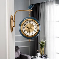 luxury ceramic wall clock silent creative large double sided wall watch modern design reloj pared grande home decorations 5050wc