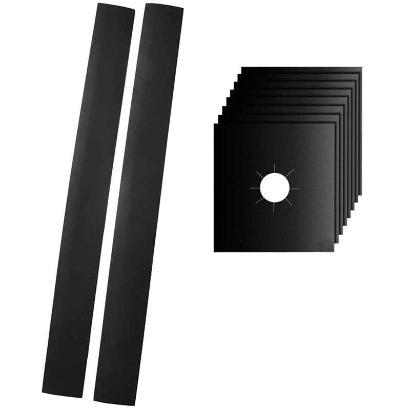 8 шт/УП. Защитные пленки для газовых плит и 2 упаковки силиконовых крышек печей