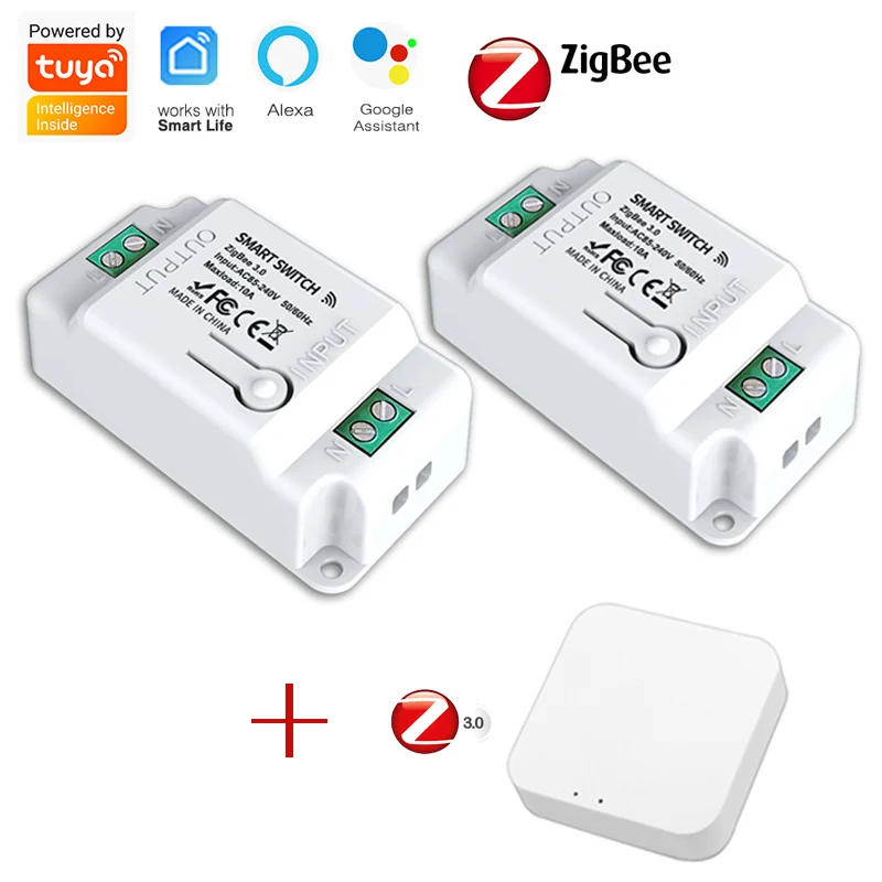 

Zigbee3.0 DIY WiFi Smart Light Switch Universal Breaker Timer Smart Life APP Wireless Remote Control Work With Alexa Google Home