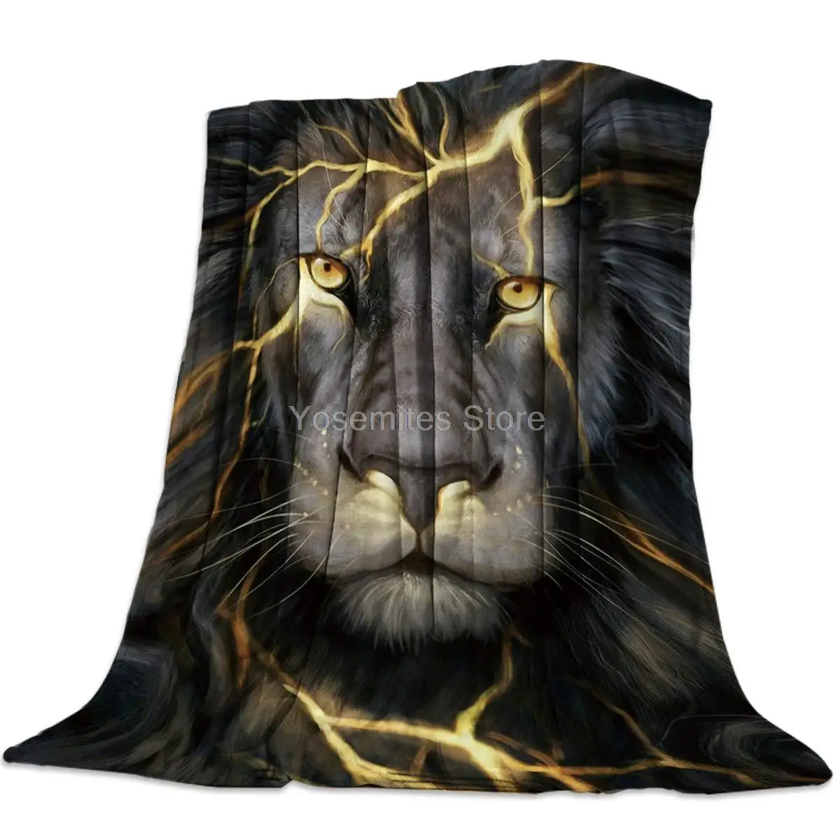 

Wildlife Fierce Lion Throw Blankets, Soft Flannel Fleece Blanket Microfiber Cozy Bed Cover for Teen Girls/Boys/Woman/Man