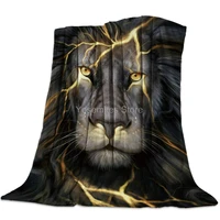 wildlife fierce lion throw blankets soft flannel fleece blanket microfiber cozy bed cover for teen girlsboyswomanman