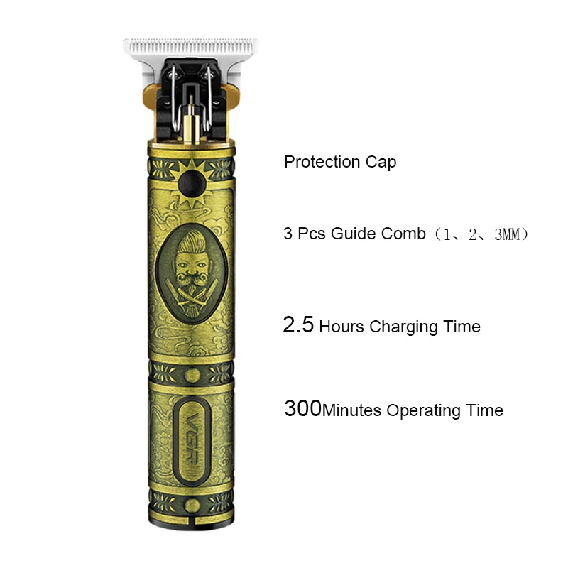 Беспроводная аккумуляторная машинка для стрижки волос мужчин Парикмахерская с