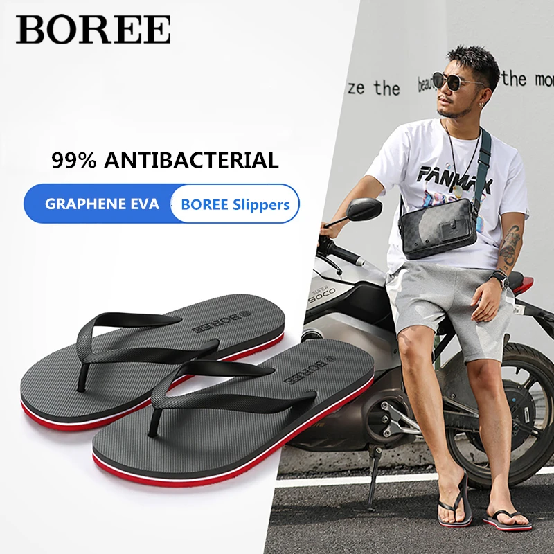 Мужские светильник кие пляжные шлепанцы BOREE нескользящие сандалии из эва