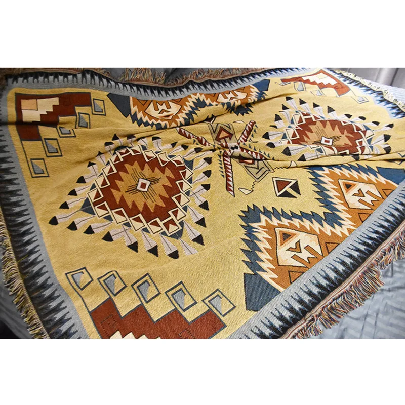 

Nordic Throw Blanket Picnic Mat Morocco Camping Blankets For Beds Warm Carpet Sofa Cover Blanket Indian National Style Tapestry