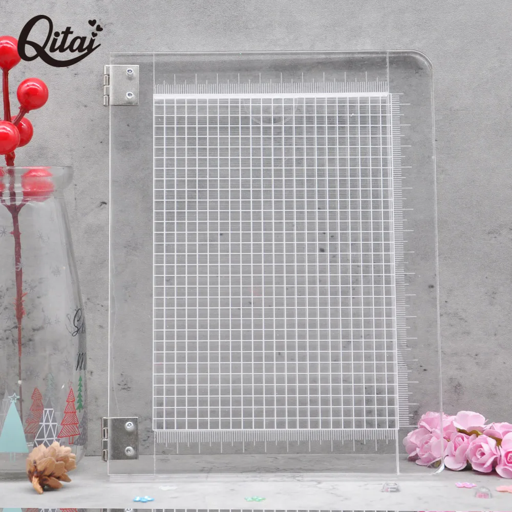 

Clear Acrylic Perfect Positioning 2 Size Stamping Block Mounting Clear Stamps Scrapbooking DIY Craft Stamp Folding Plate Tools