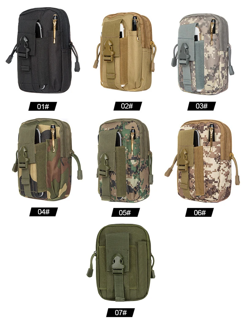 

50pcs Military fan sports pockets tactical pockets men's camouflage multifunctional outdoor running mobile phone pockets