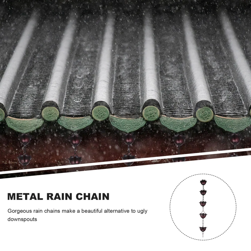 

1m Decorative Flower Style Rain Catcher Modern Rain Chain for Downspout
