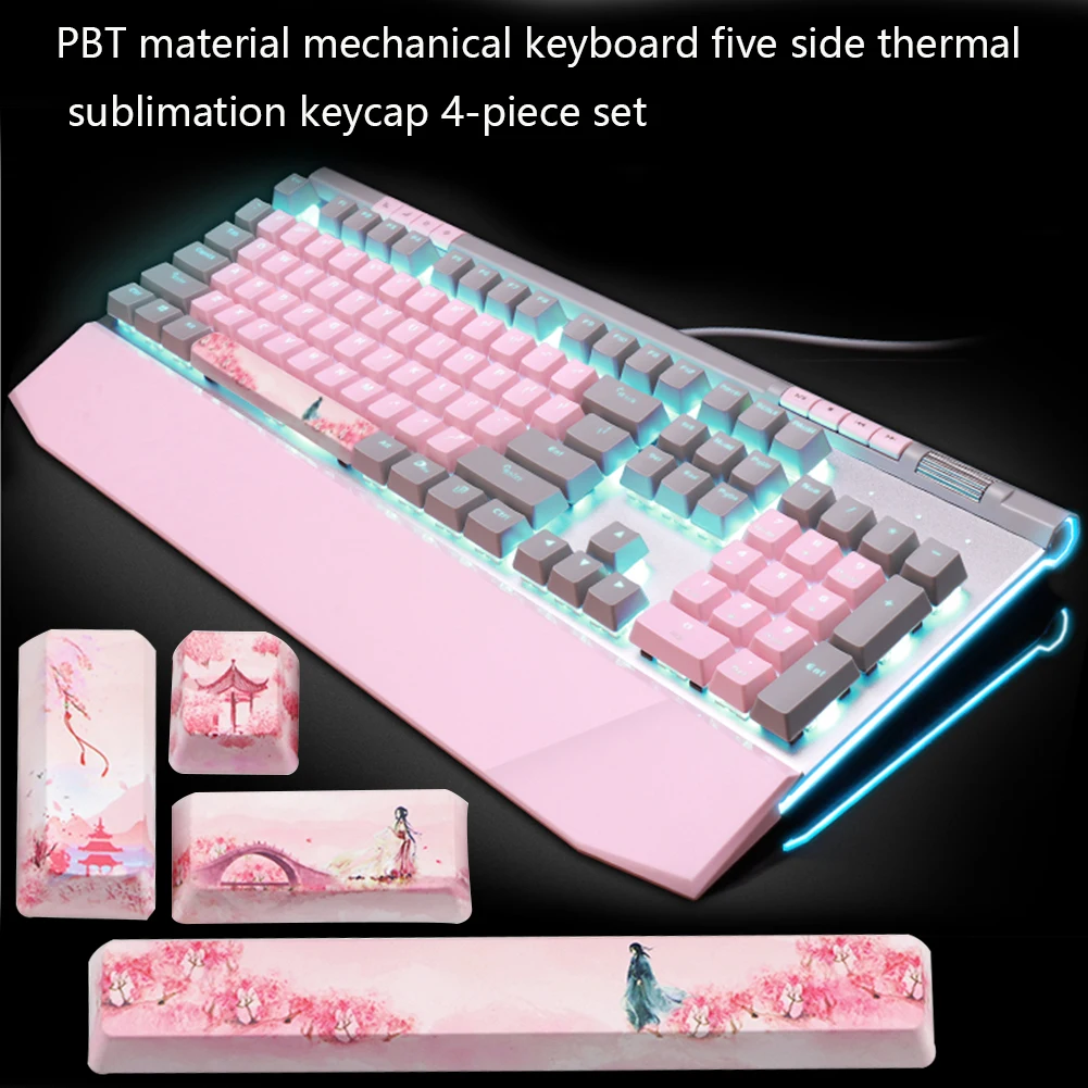 

4keys/set Accessory DIY PBT ESC Fashion Computer Replacement Keycap 6.25U Spacebar Mechanical Keyboard Decorative For MX