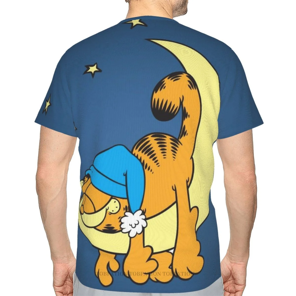 

Garfield Orange Cat Funny Anime Men T-Shirts Tops 3D Printed Quick DryingMoon Start Comfrot TShirts