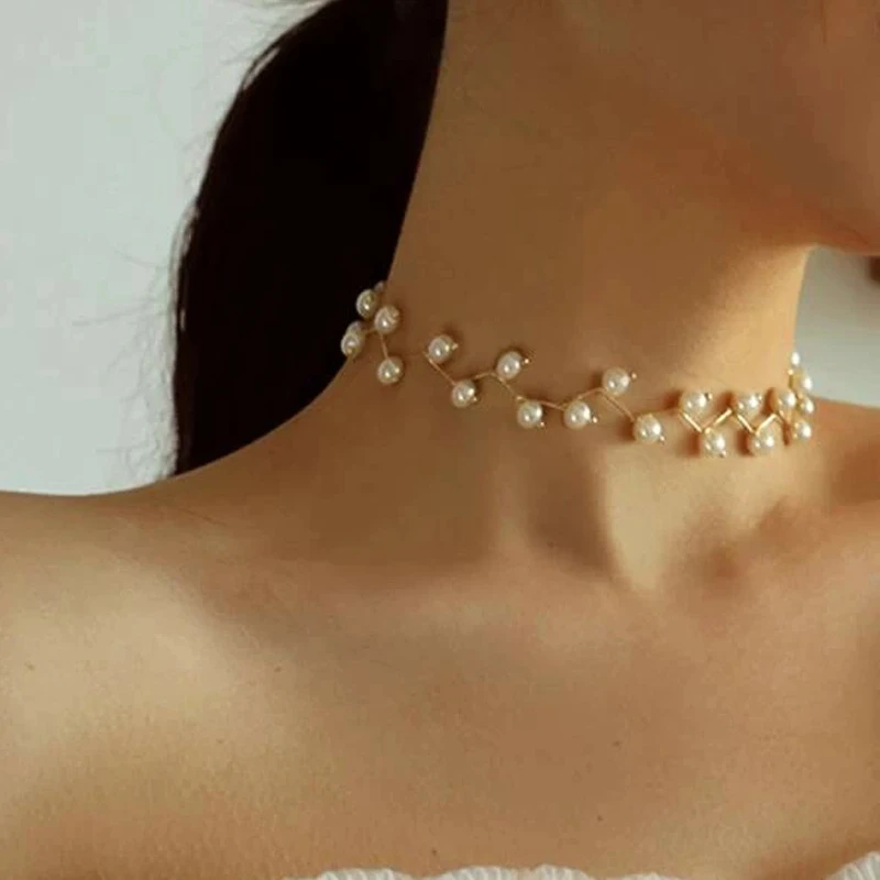 

Personality Creative Simple Fashion Pearl Clavicle Necklace