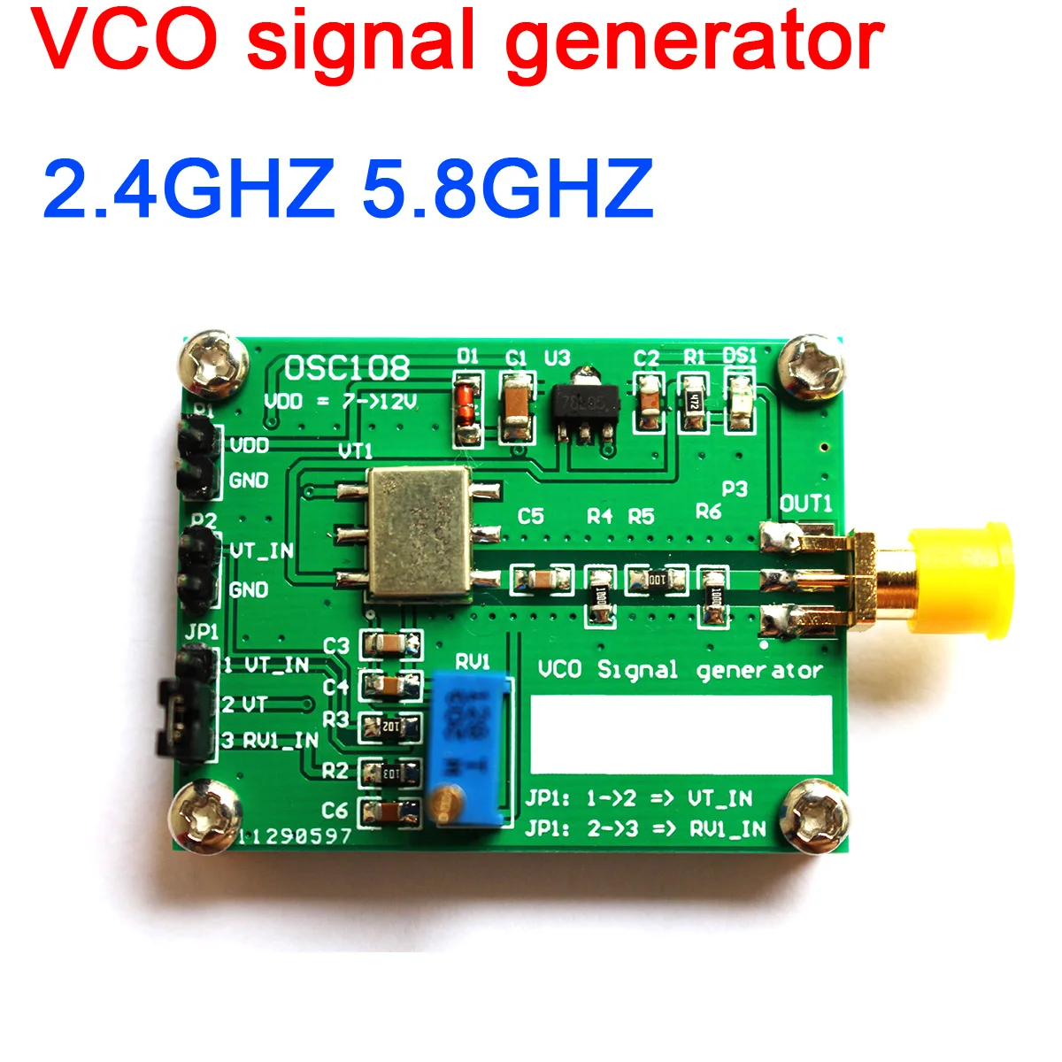 2 4 GHz 5 8 VCO генератор сигналов RF микроволновая печь с контролем напряжения