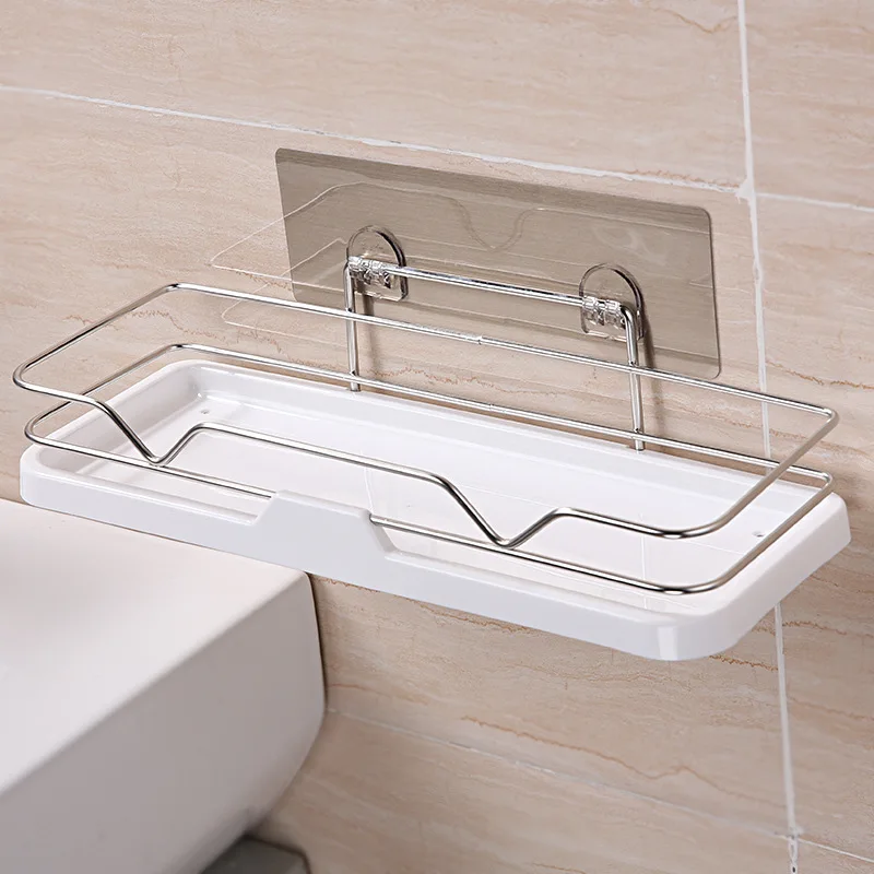 Настенная полка для душа черная белая корзина хранения аксессуары ванной