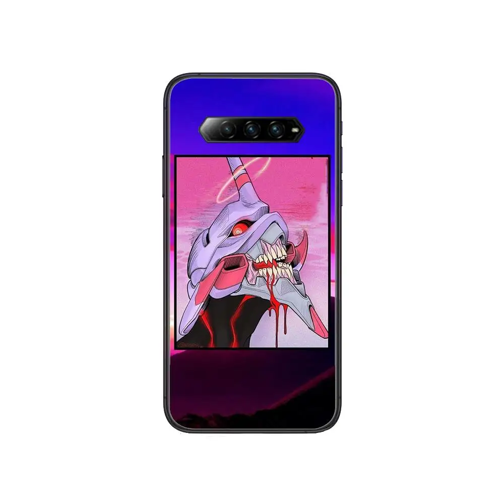 

Anime Genesis Evangelion Anime Phone Case For xiaomi Black Shark 2 3 3s 4 Pro Helo Black Cover Silicone Back Prett