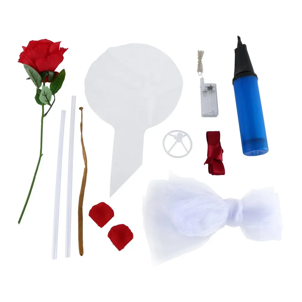 

Bobo Ball Confession Proposal Valentine's Day Gift Rose Flower Balloon Bouquet Material Scene Layout Balloon Decoration Red