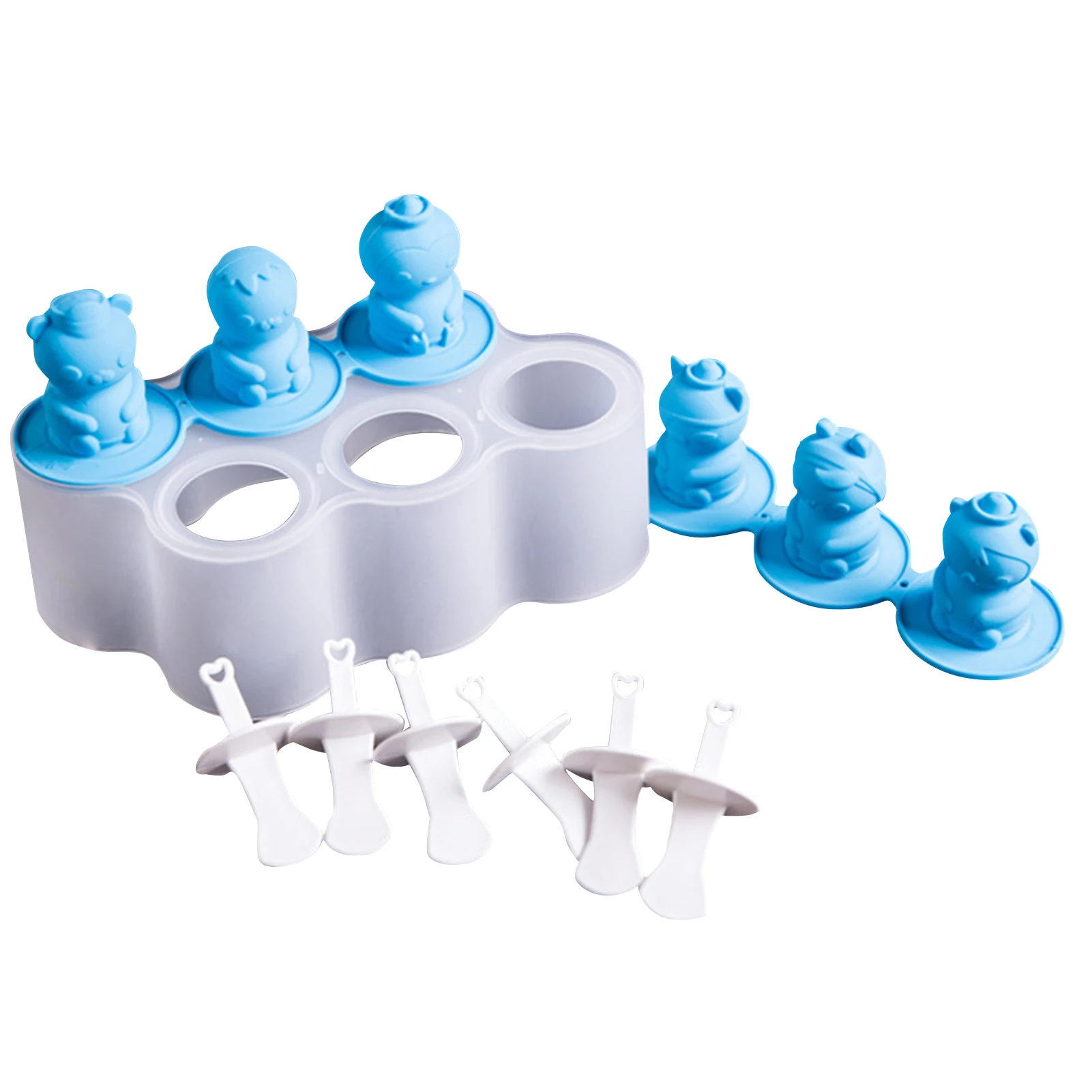 

Ice-lolly Mould High-quality PP Material For Making Popsicles Ice Cream Innovative Cartoon Bears Cute Popsicle Mold