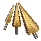 Набор ступенчатых конусных сверл, 4-122032 мм из быстрорежущей стали с титановым покрытием, конусное метрическое Коническое сверло, аксессуары для мини-дрели