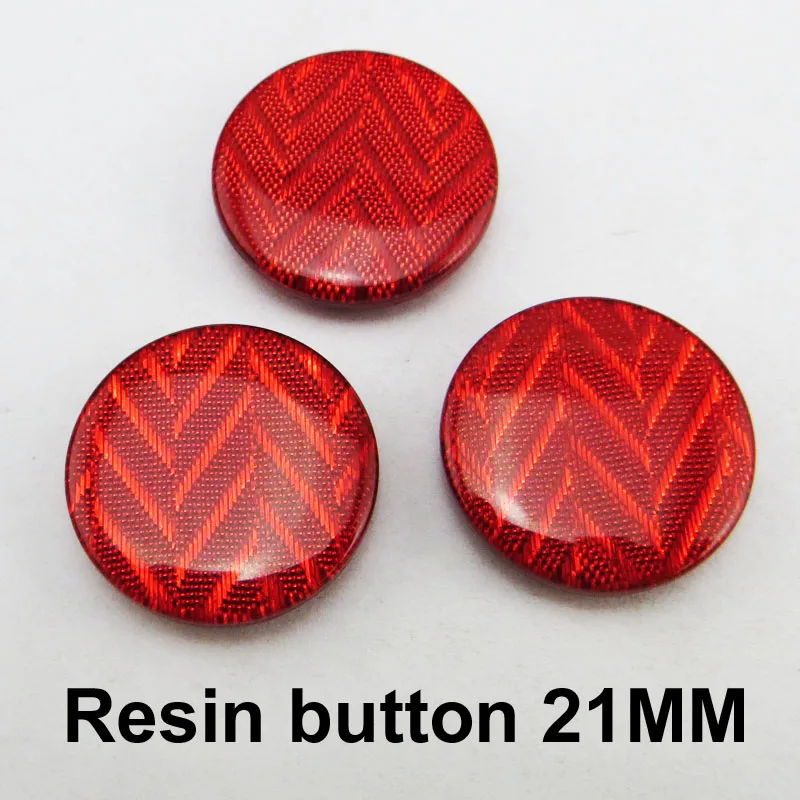 

20PCS 21MM Stripe RED Dyed RESIN buttons coat boots sewing clothes accessories R-005