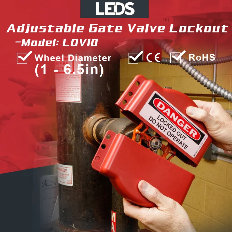 

Adjustable Gate Valve Lockout Universal Industrial Gate Valve Handwheel Switch Safety Lock Devices For Diameter 25mm to 165mm