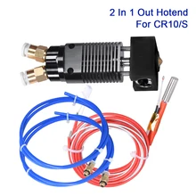 2 In 1 Out Hotend Dual Color J-head 12 24V 40W 1.75MM 3D Printer Parts MK8 Extruder Heater Block V6 Nozzle For CR10 CR10S ender3