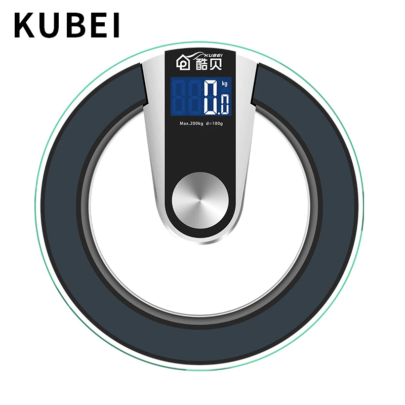 KUBEI Round Large Size Large Screen Electronic Scale 200kg Weight Scale High Precision Precision Balance Household Weight Scale