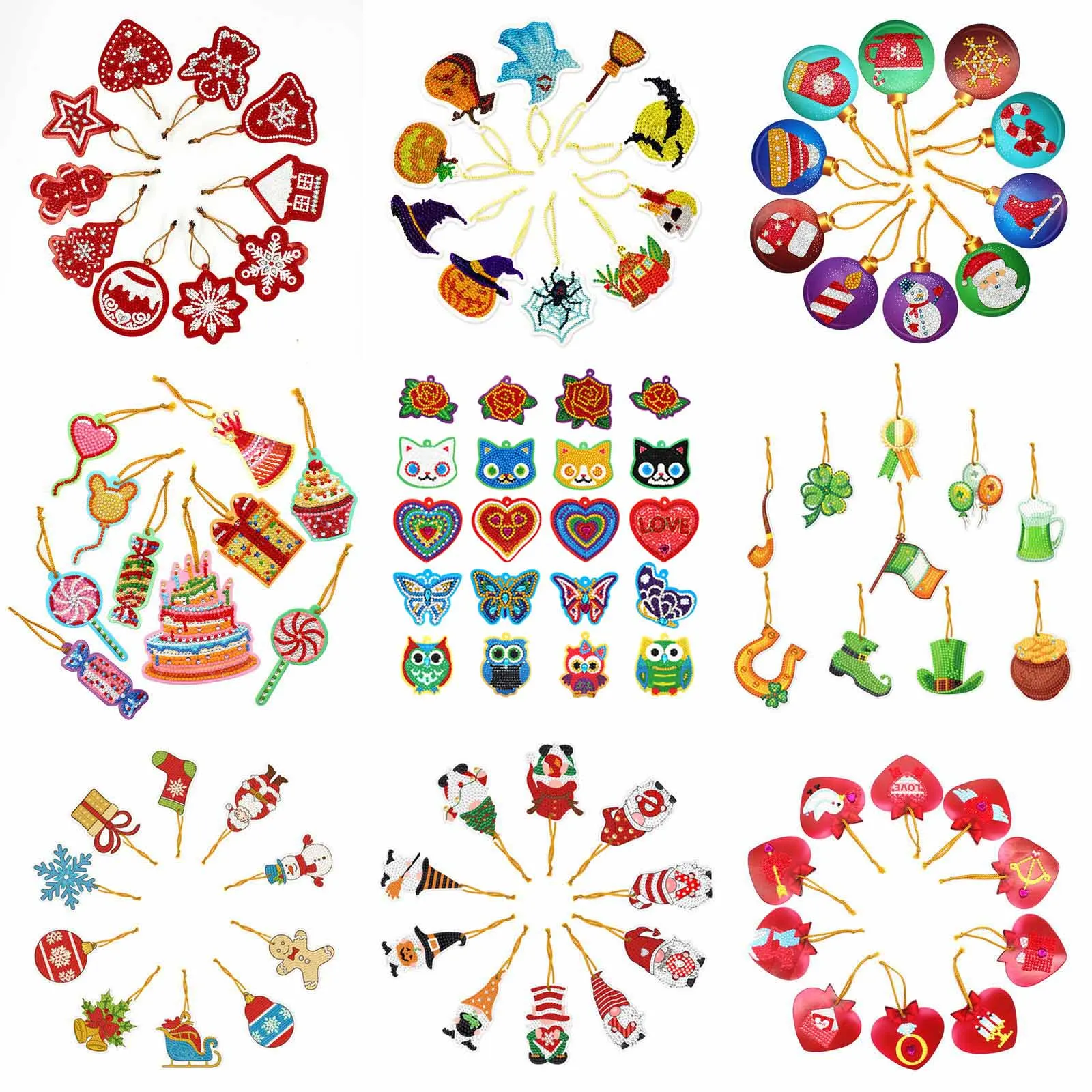 

10 шт., алмазные мозаичные украшения, 5D