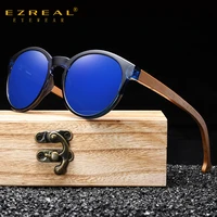 ezreal sunglasses women men handmade nature bamboo polarized sunglasses new with creative wooden gift box