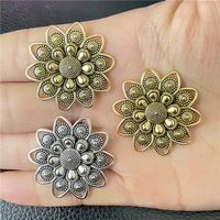 junkang 10pcs 30mm flower zinc alloy connector pendant jewelry beads diy handmade bracelet necklace accessories