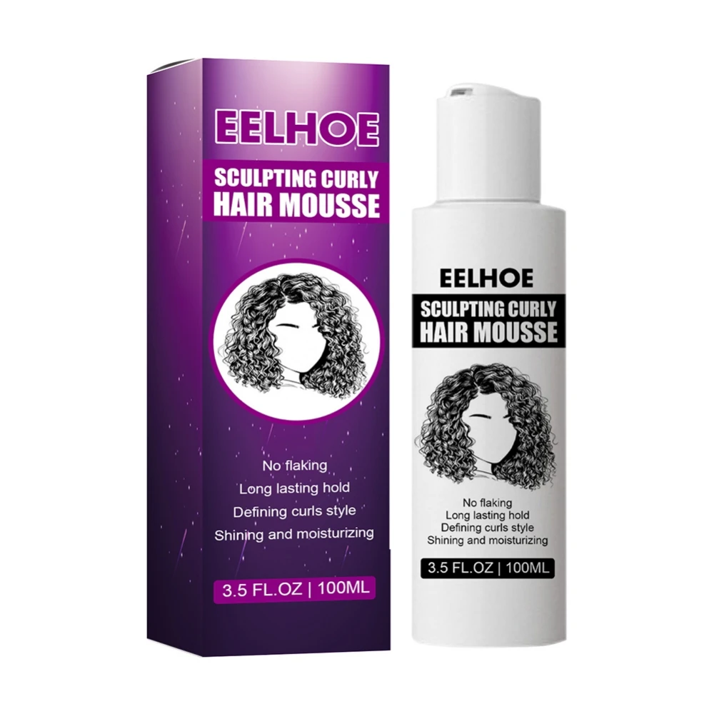 

100ml Hair Styling Mousses Curl Boost Cream Hair Sculpting Curly Hair Mousse Curls Bounce Care Anti-frizz Styling Foam