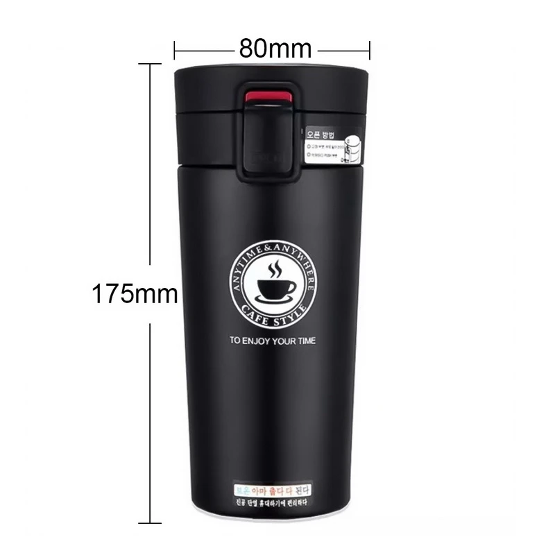 A Insulated Cup Vacuum Flasks Double Wall Stainless Steel Car Thermo Travel Mug Portable Thermoses Portable Drinkware Coffee Cap - Color: A