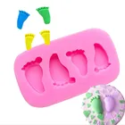 Силиконовая 3D форма для детских ножек, инструмент для украшения шоколадной помадки, торта, выпечки, пудинга, форма для выпечки