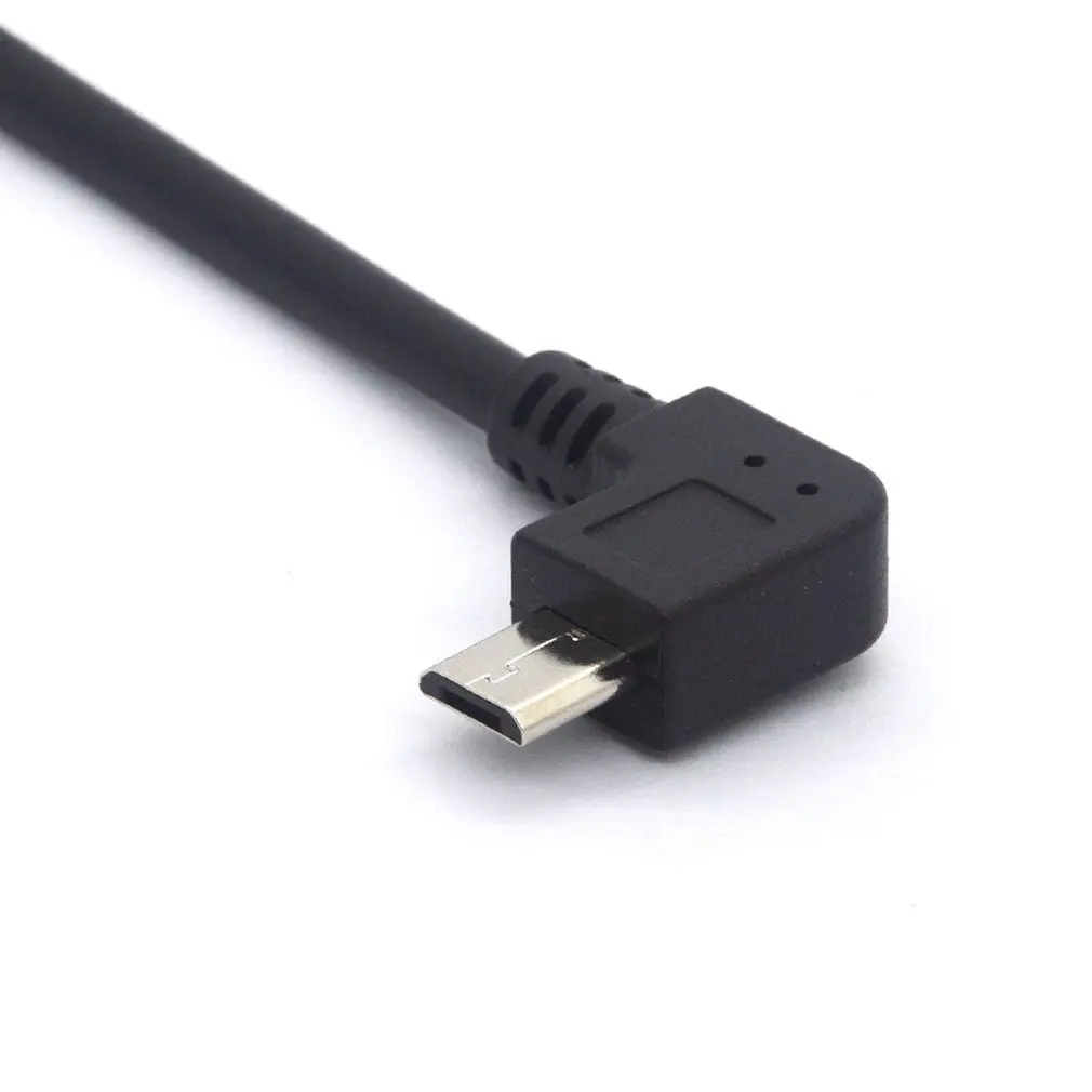 Изысканный дизайн прочный кабель типа C к Micro USB 90 градусов 5 Pin штекер мужской