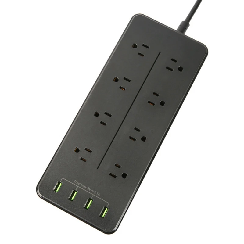 

Удлинитель USB с 8 розетками и 4 USB-портами