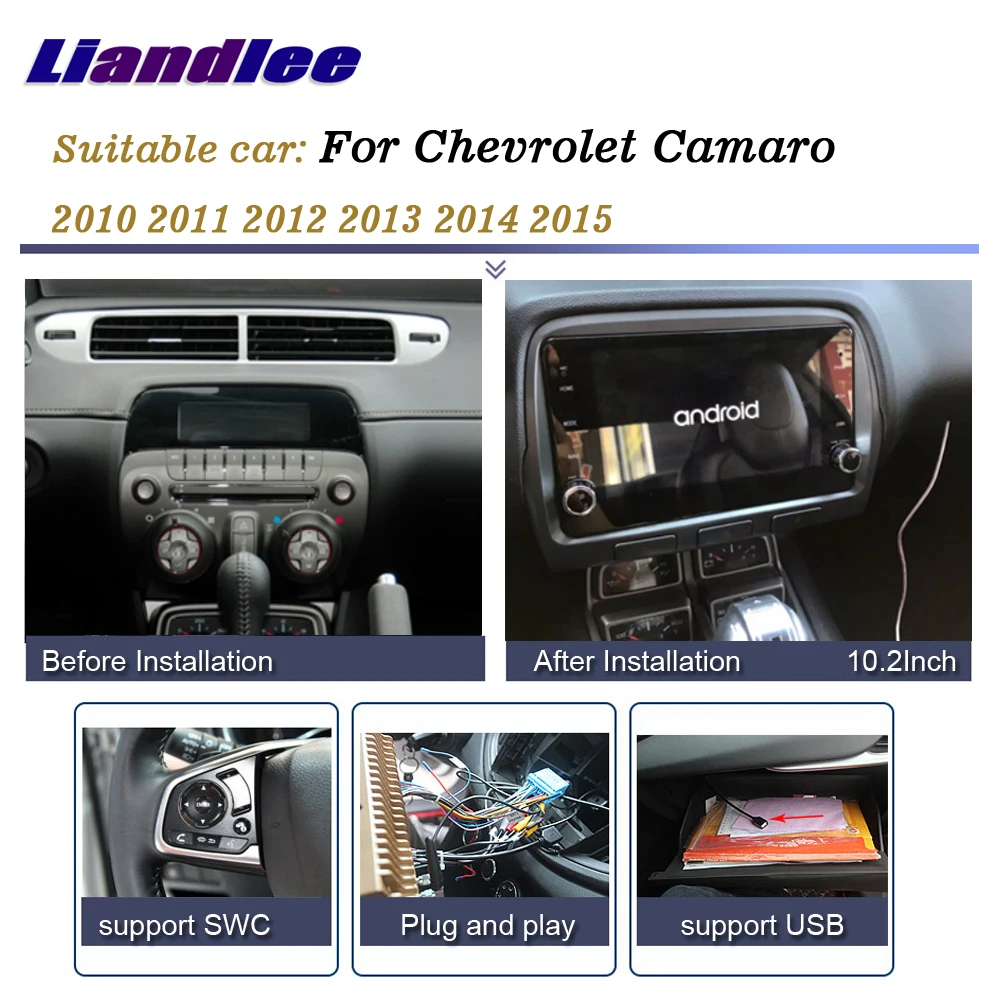 Автомобильный мультимедийный проигрыватель Android для Chevrolet Camaro 2010/2011/2012/2013/2014/2015