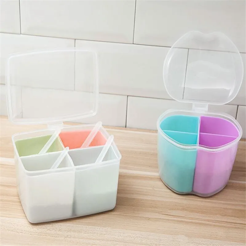 Новая коробка для хранения соли и перца с 3 ячейками крышкой контейнер специй