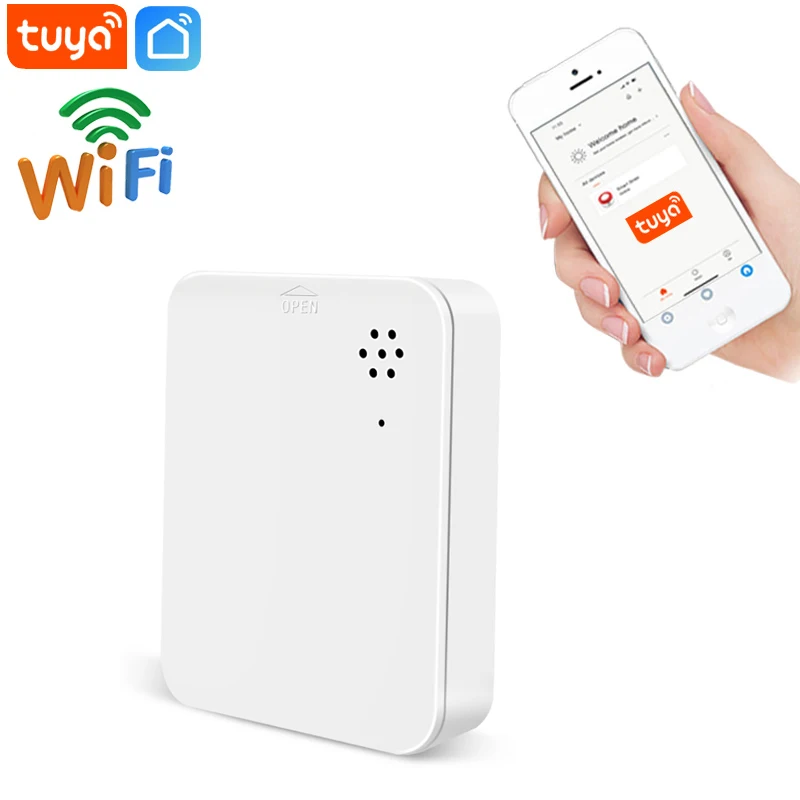 

Tuya WiFi Smart Tuya Water Leakage Sensor Tuya Water Alarm Compatible With Tuyasmart / Smart Life APP Easy Installation