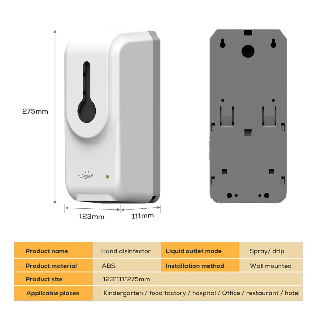 

1000ml Automatic Soap Dispenser Disinfection Machine Sprayer Seifenspender Touchless Sanitizer Dispenser For Kitchen Bathroom 84