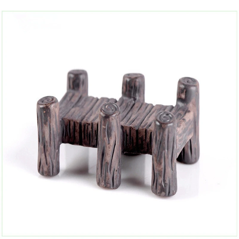 2 шт. винтажный деревянный мост в горшках микро Ландшафтный фигурки декоративные