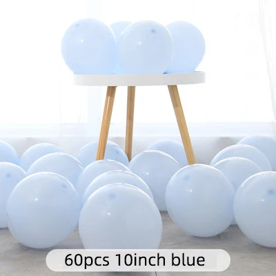 10inch 60pcs C 100 шт., воздушные шары в виде макарон, пастельные вечерние шары из латекса, гирлянда, яркие, для дня рождения, свадьбы, вечеринки, украшения, воздушные шары, Арка JL0137 - Цвет: 10inch 60pcs C