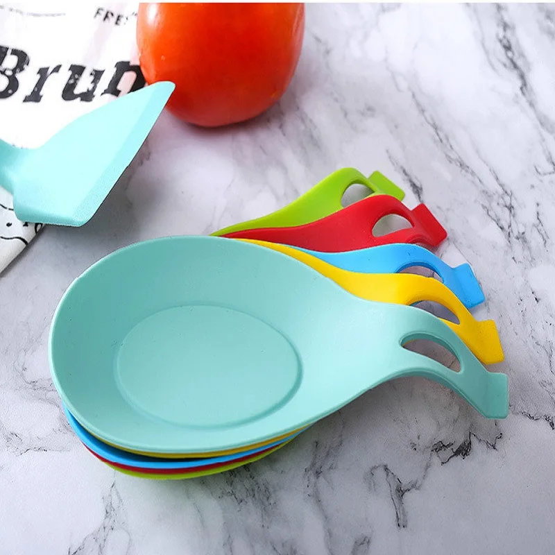 

Food Grade Silicone Heat Resistant Pad Spoon Rest Utensil Spatula Holder Gadget Kitchen Storage Rack Tool Aid Home Organizer