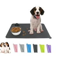47x30cm silicone pet feeding mat non slip waterproof bowl mat for dog and cat feeding mat accessories