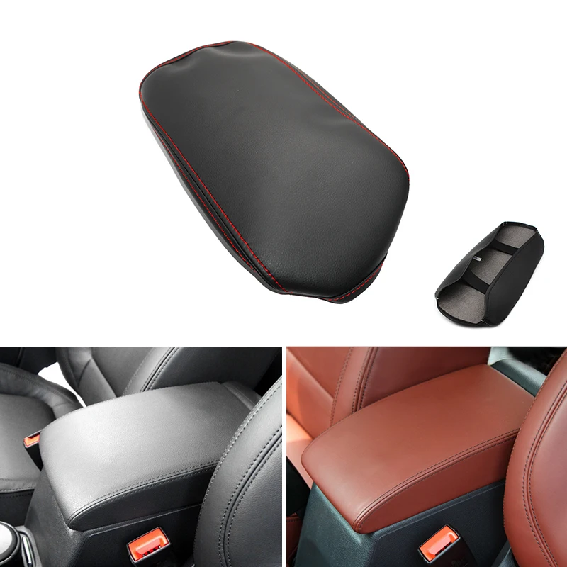 

Microfiber Leather Car Styling Interior Center Console Lid Armrest Pad Cover Protective Trim For VW Tiguan 2014 2015 2016