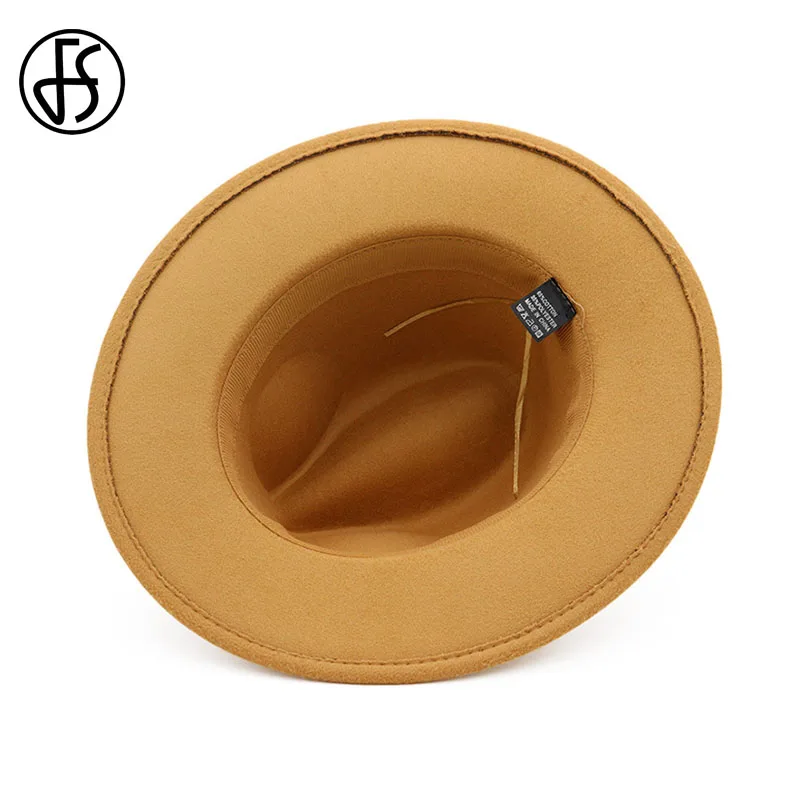 FS мужская фетровая шляпа в стиле джаз с широкими полями для женщин и мужчин