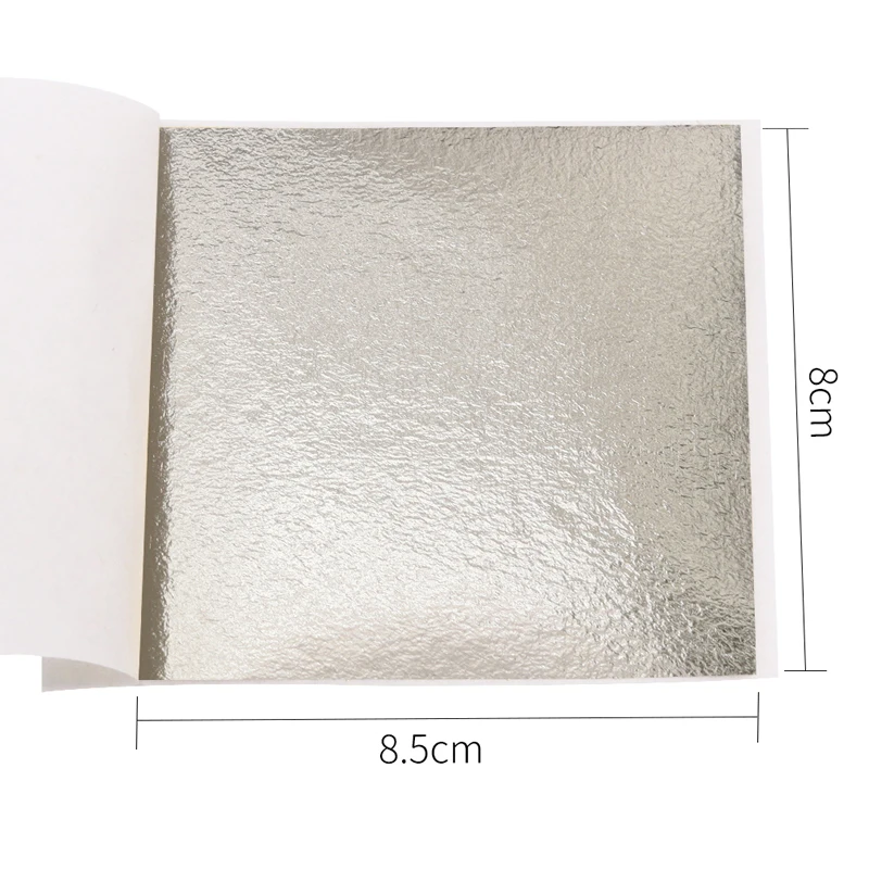 Имитация древнего серебряного листа Тайваньская фольга позолота 100 листов