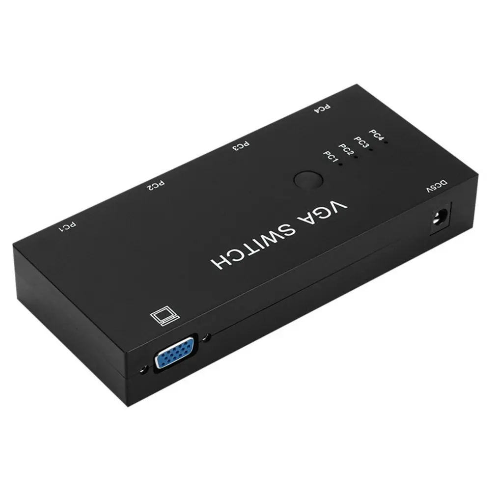 VGA коммутатор четыре в одном из 4 вырезанный 1 компьютер vga видео конвертер HD
