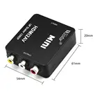 Адаптер HDMI в RCA AVCVBS, HD 1080P Mini HDMI2AV, видео конвертер для PS3, видеомагнитофон, DVD, PALMTSC, ПК (черный или белый)
