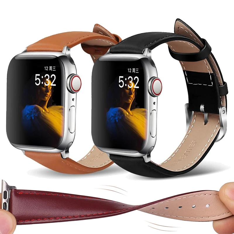 Ремешок для часов Apple watch 44 мм 40 классический кожаный ремешок apple 5 4 3 2 1 correa iwatch 42 38