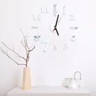 3D зеркальные настенные наклейки, самоклеящиеся декоративные настенные часы со съемными наклейками, кварцевые украшения для дома, гостиной