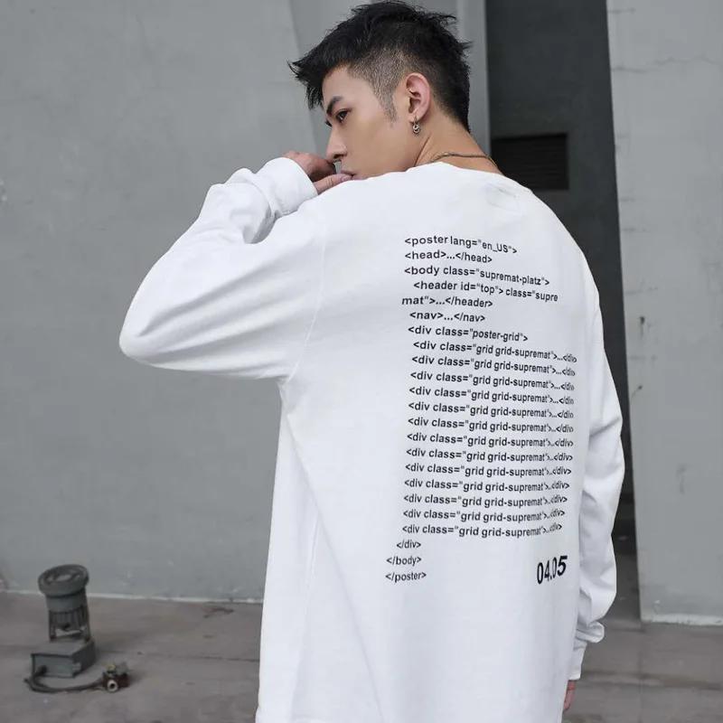CROXX Techwear мужской графический пуловер 'Span and Div' Толстовка с длинным рукавом в